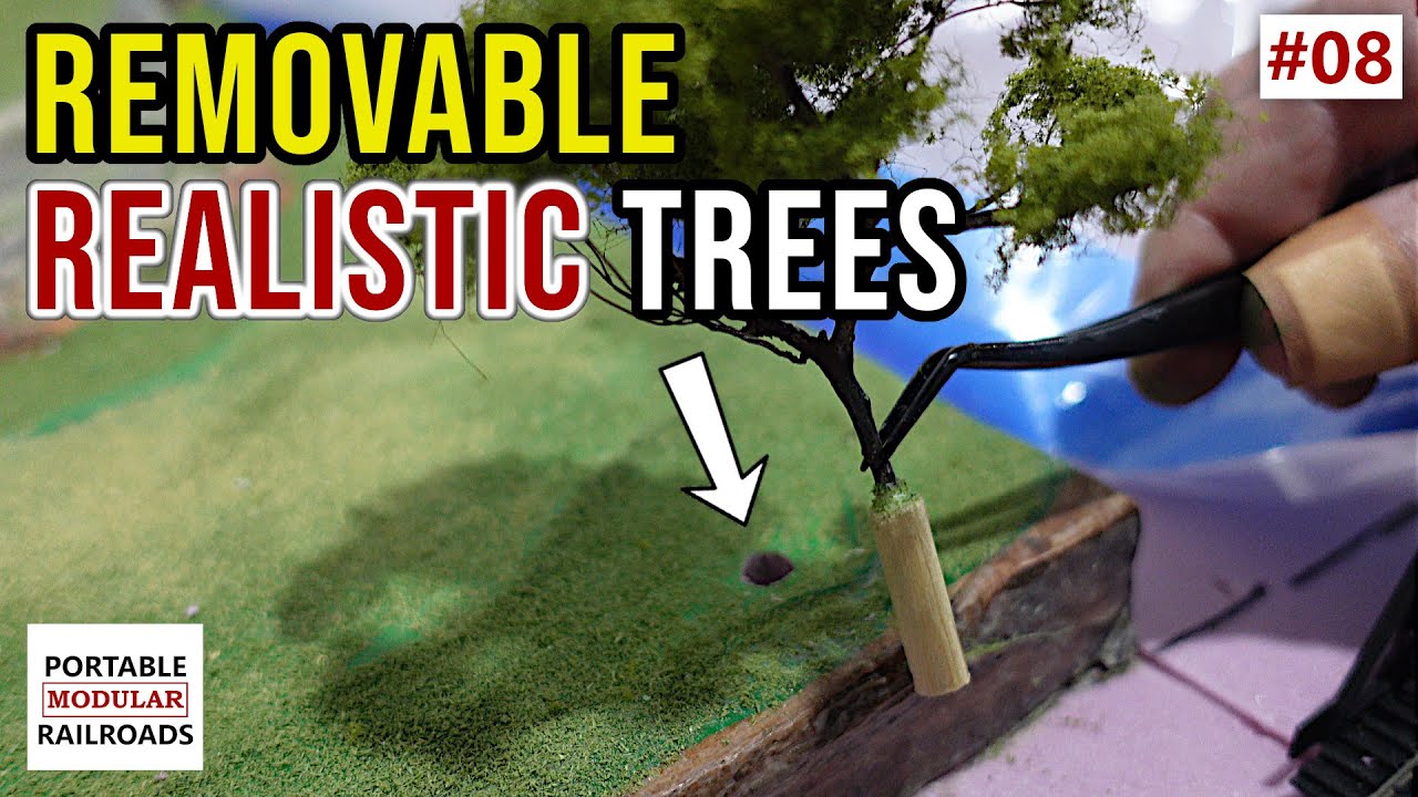 Make Model Railroad Trees More Realistic and Removable from your Layout #08