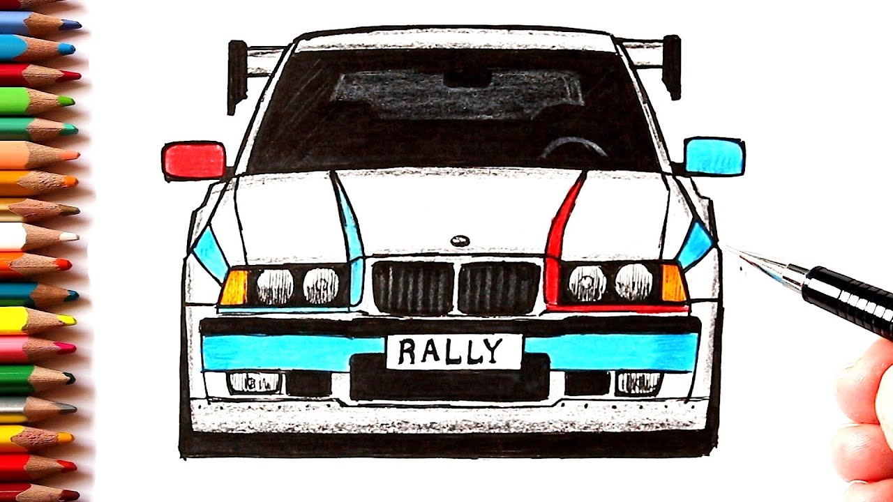 Как нарисовать машину BMW E36 Rally