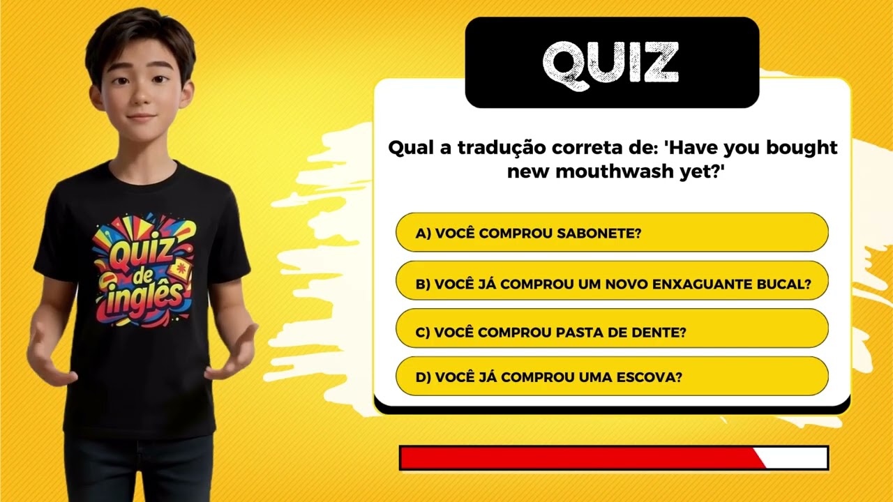 Esse exercício aumenta sua fluidez em inglês em até 60%. Quiz de Inglês: Vocabulário de Higiene