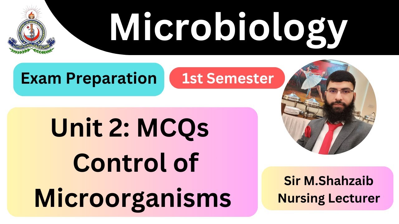 Microbiology Unit:2 Control of Microorganisms (GBSN) Semester-I MCQs For Exam preparation