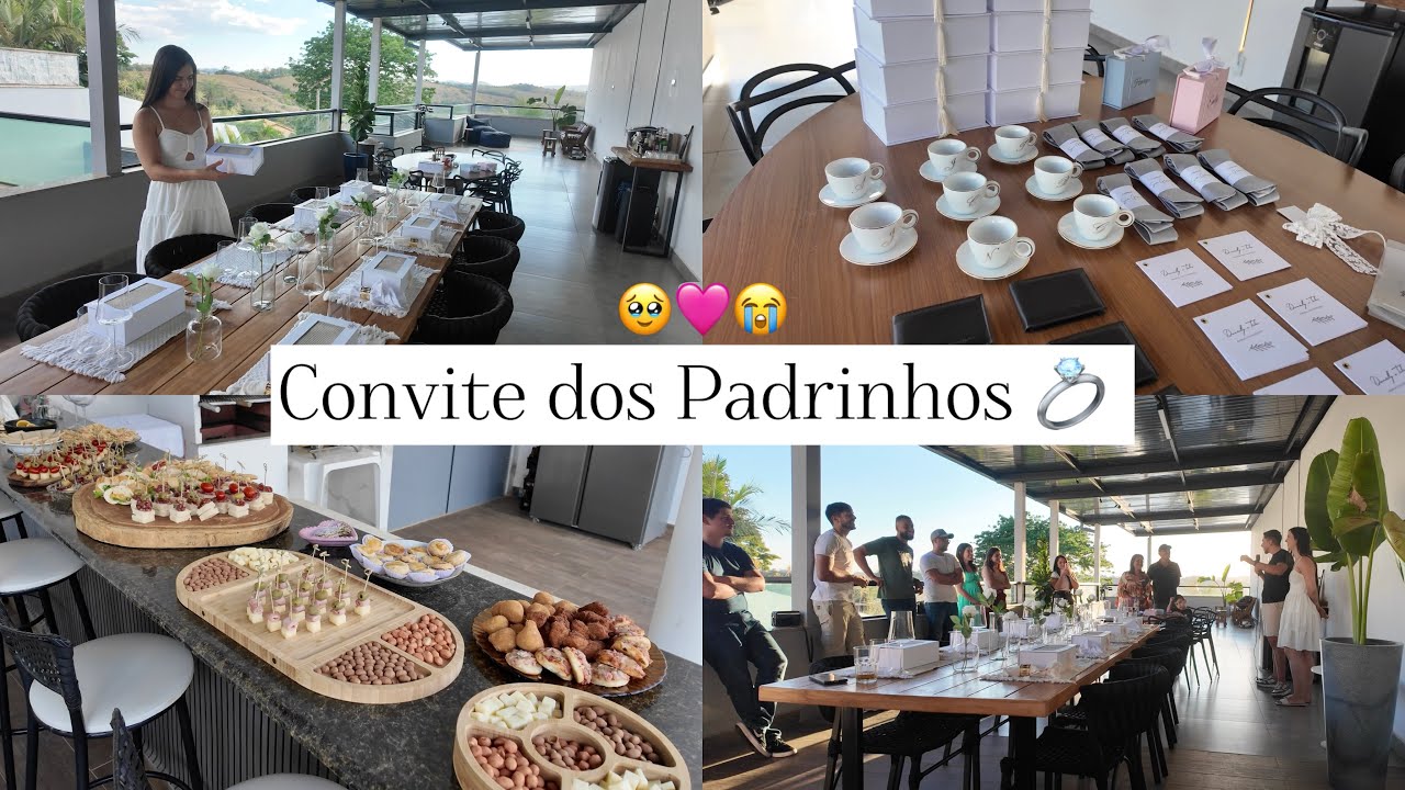 Jantar SURPRESA de Padrinhos ✨ Preparativos, decoração, entreguei a caixa dos padrinhos do casamento