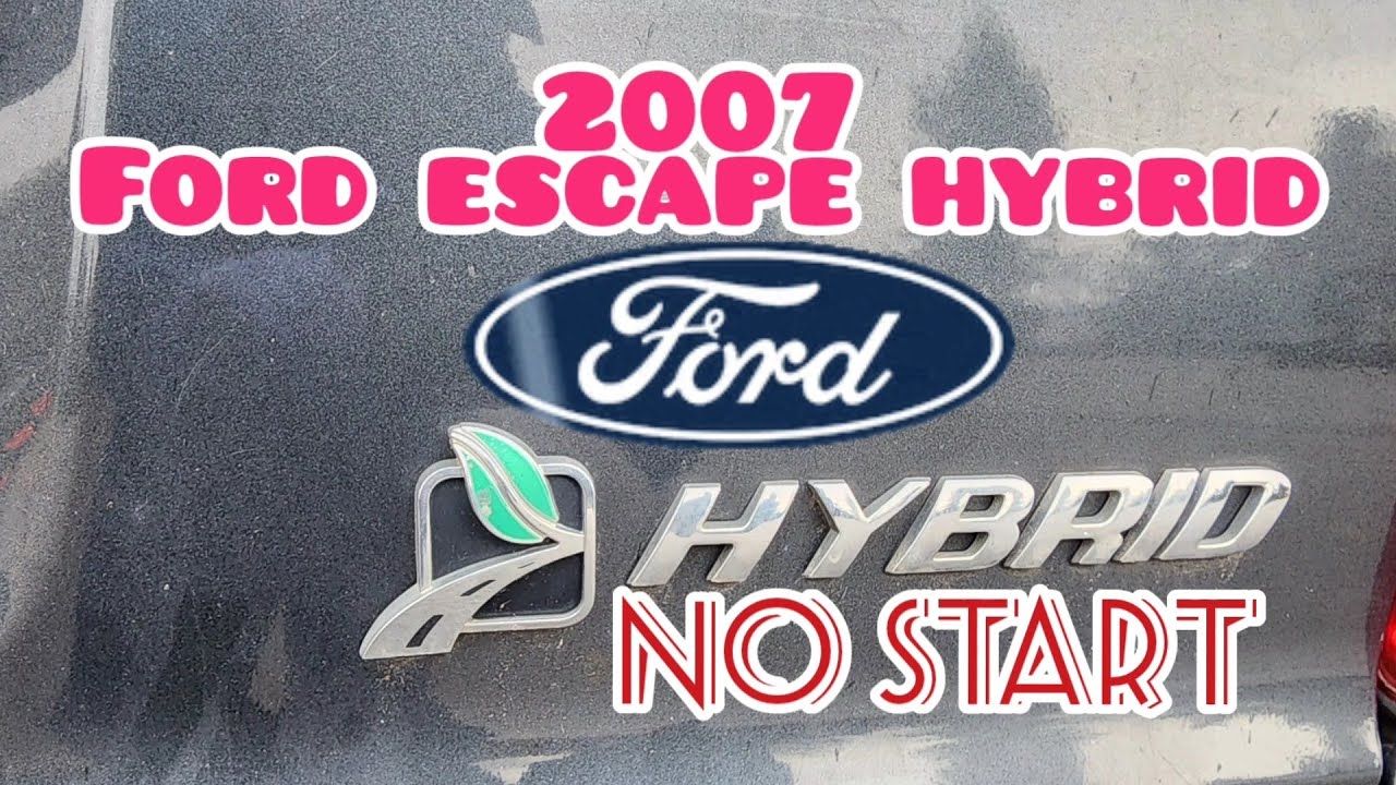 2007 Ford Escape Hybrid /  Starts and Stalls  / Jump Start Hybrid Battery / Stop Safely Message