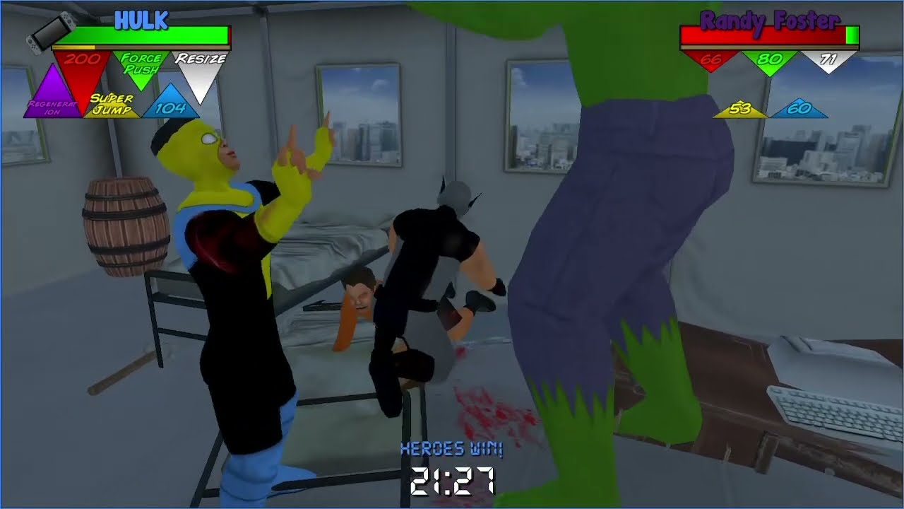 Infinite Lives - Hulk regrowing limbs with his advanced cell regeneration 