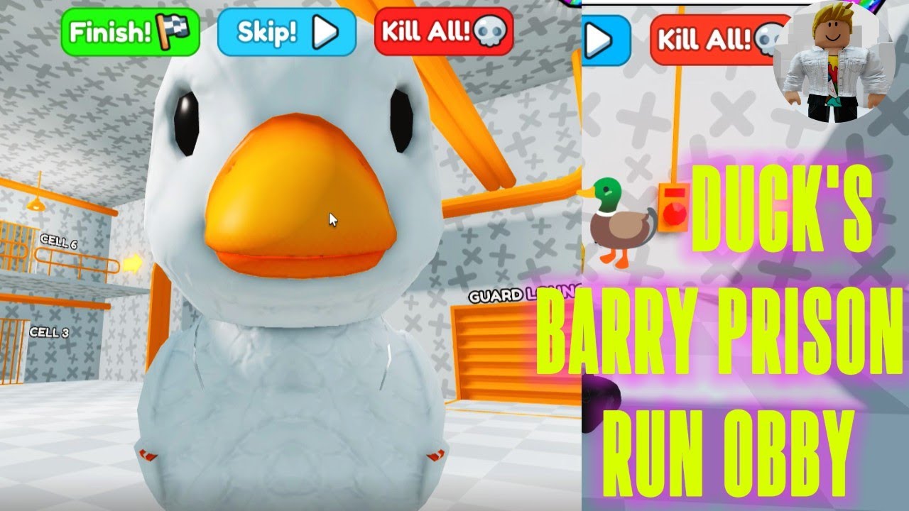 🦆 DUCK'S BARRY PRISON RUN! OBBY 