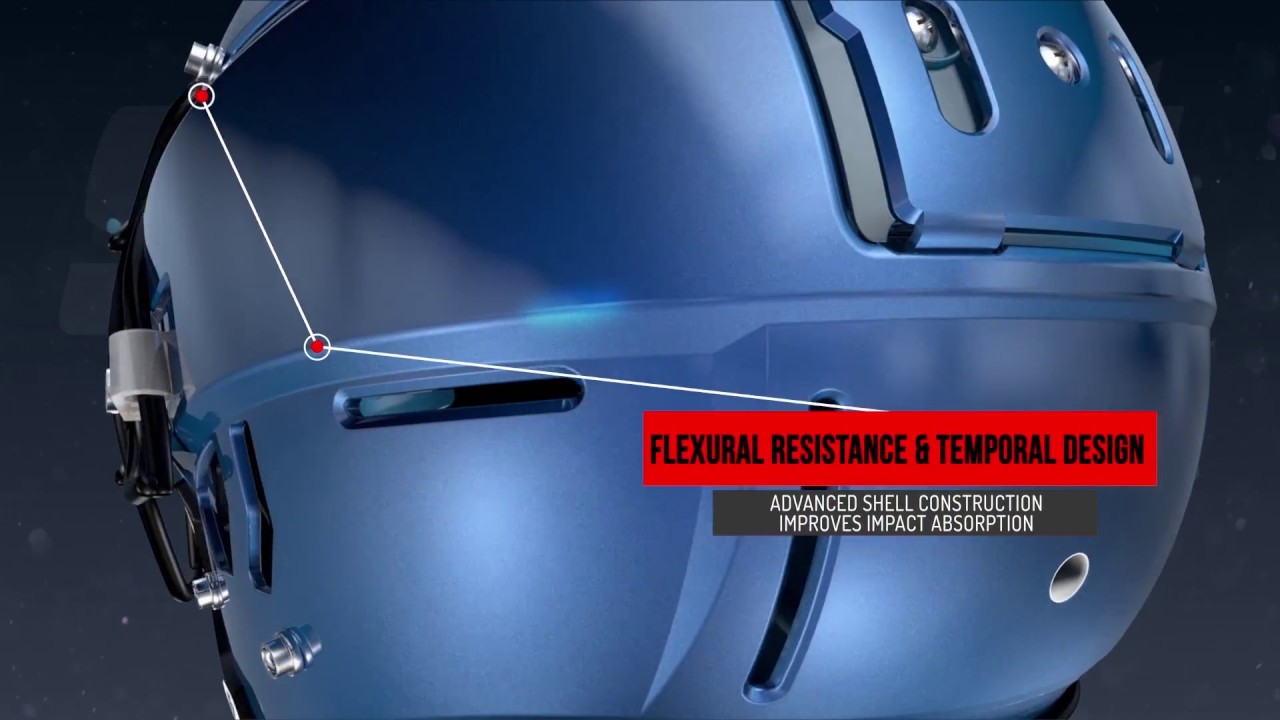 Schutt F7 Helmet clip 06 Flexural Resistance and Temporal