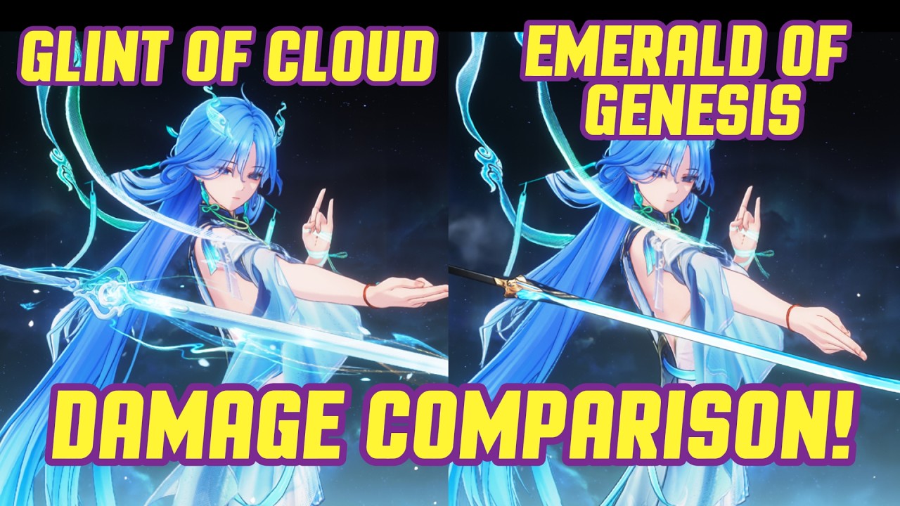 QINGXIAO SIGNATURE VS STANDARD WEAPON DAMAGE TEST! (GLINT CLOUDS VS EMERALD OF GENESIS)