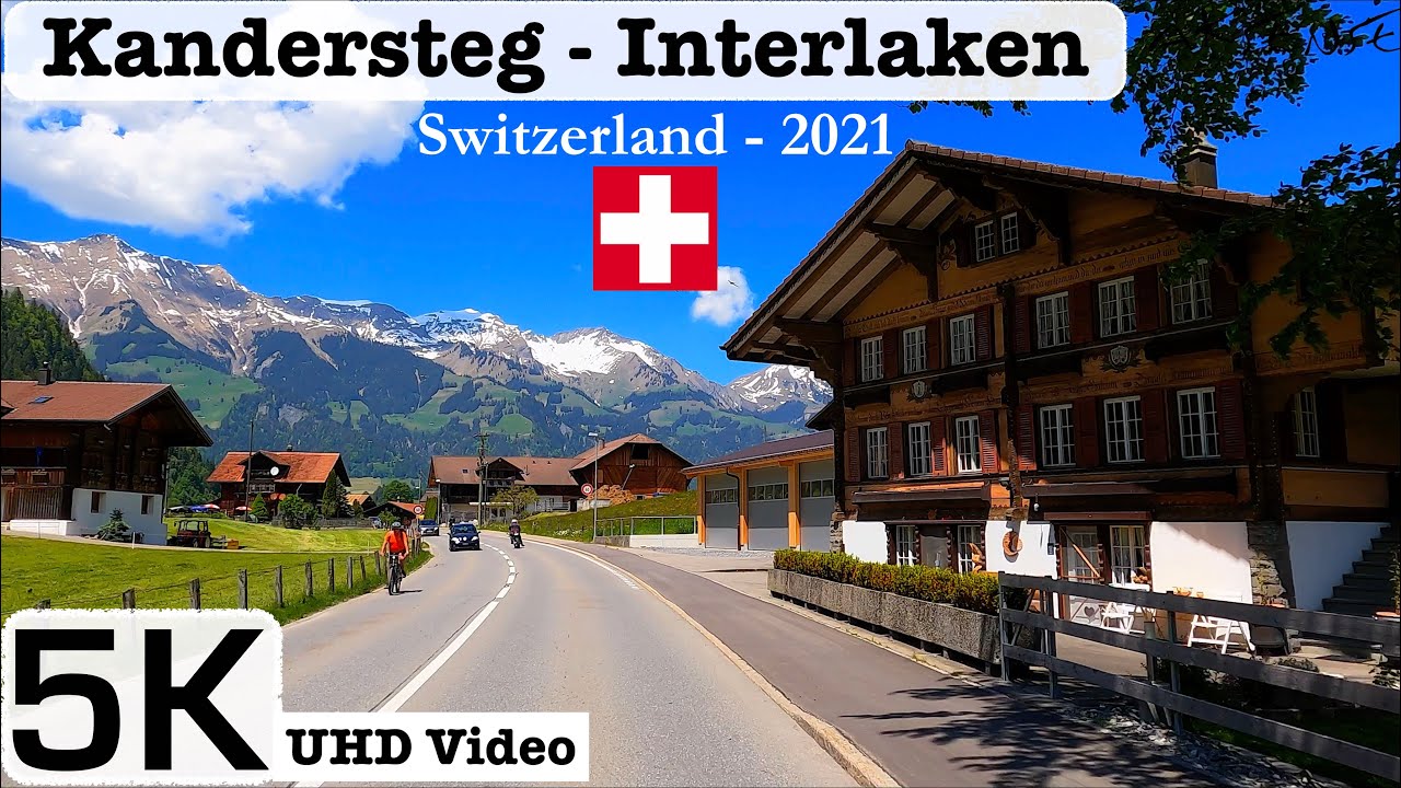 Kandersteg - Interlaken, Switzerland 2021 Summer Cab Ride 5K/ 4K UHD Video