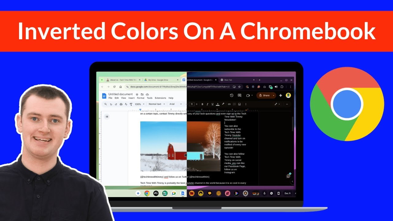 Как инвертировать цвета на Chromebook