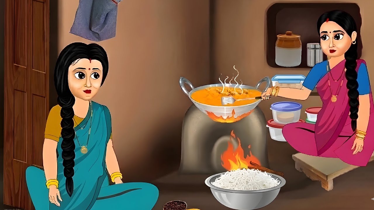 Свекровь разделяет богатую и бедную невестку | saas Bahu Hindi Kahani stories @SRTVCartoon