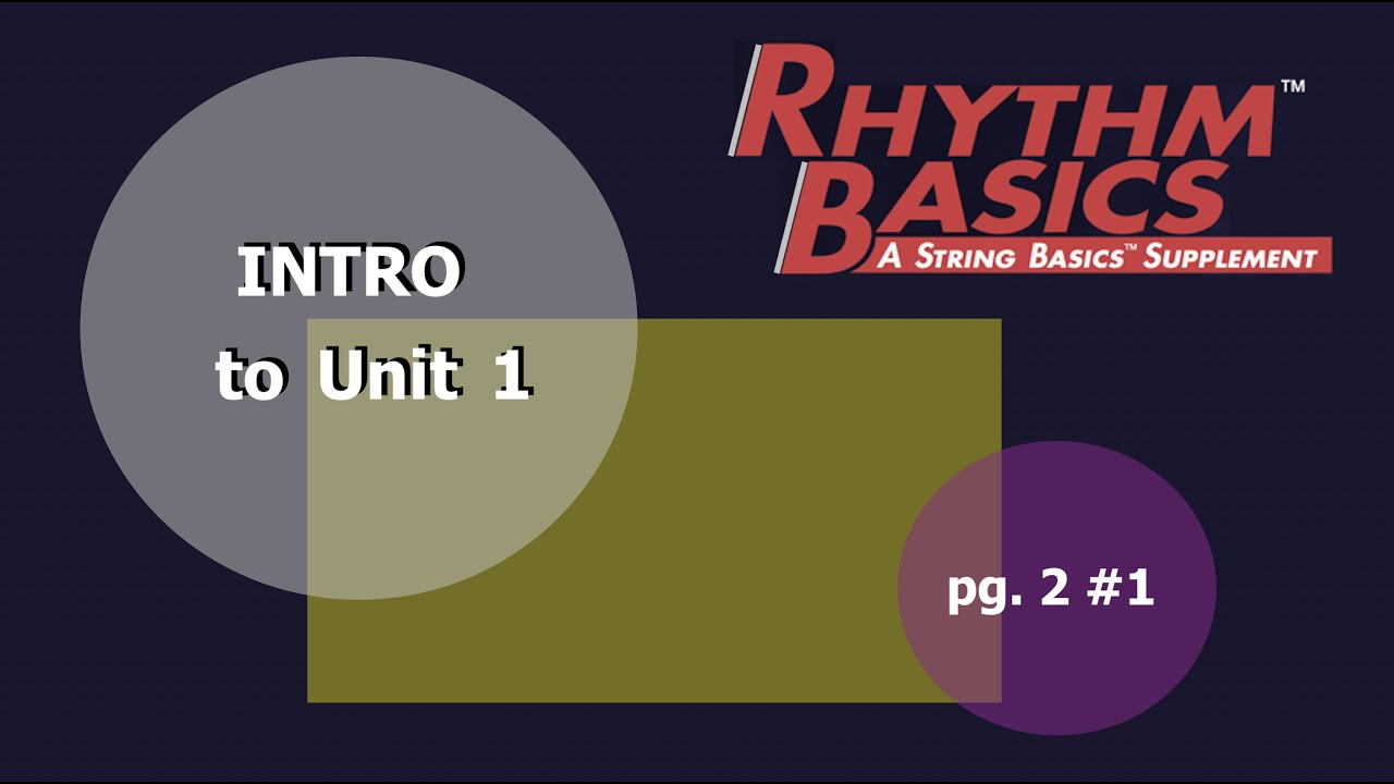Unit 1 #1 | Rhythm Basics (Kjos Music)