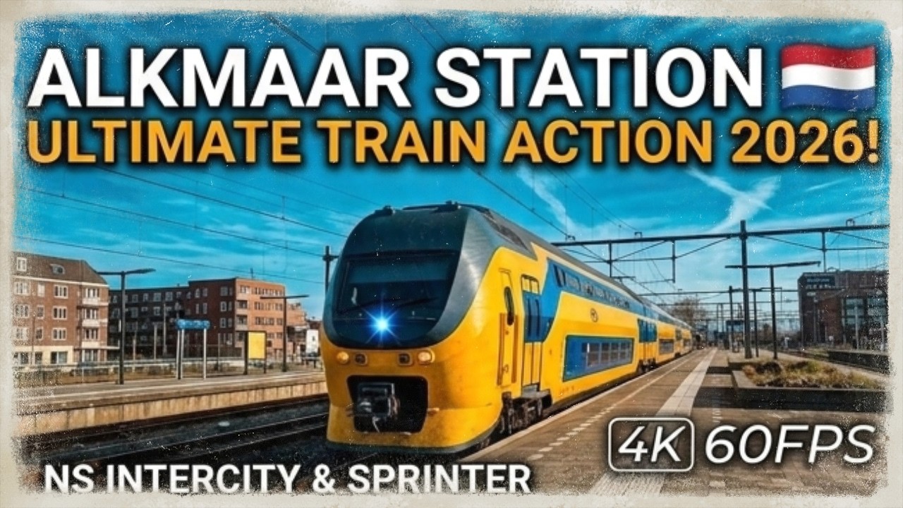 ALKMAAR STATION 🇳🇱 Treinen in Nederland | NS Intercity & Sprinter | DJI Pocket 3 [4K HDR]