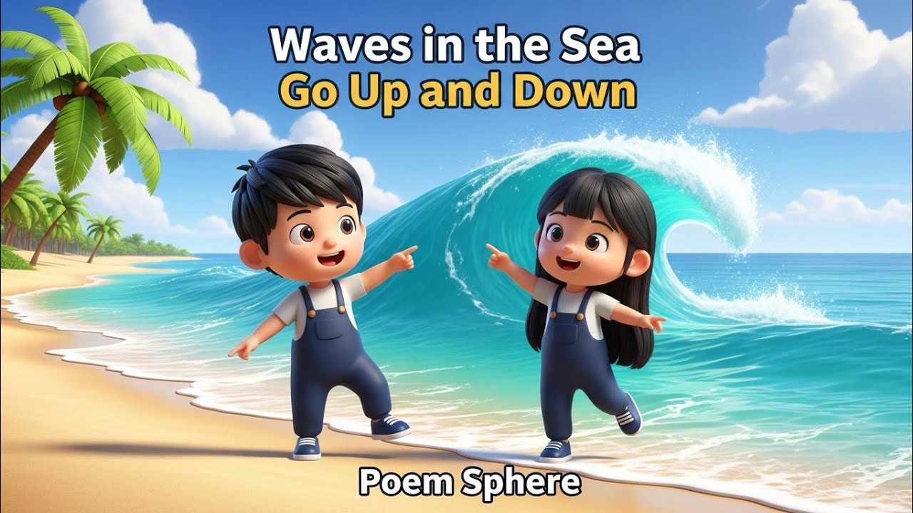 Waves in the Sea Go Up and Down|Fun Ocean Nursery Rhyme for Kids 