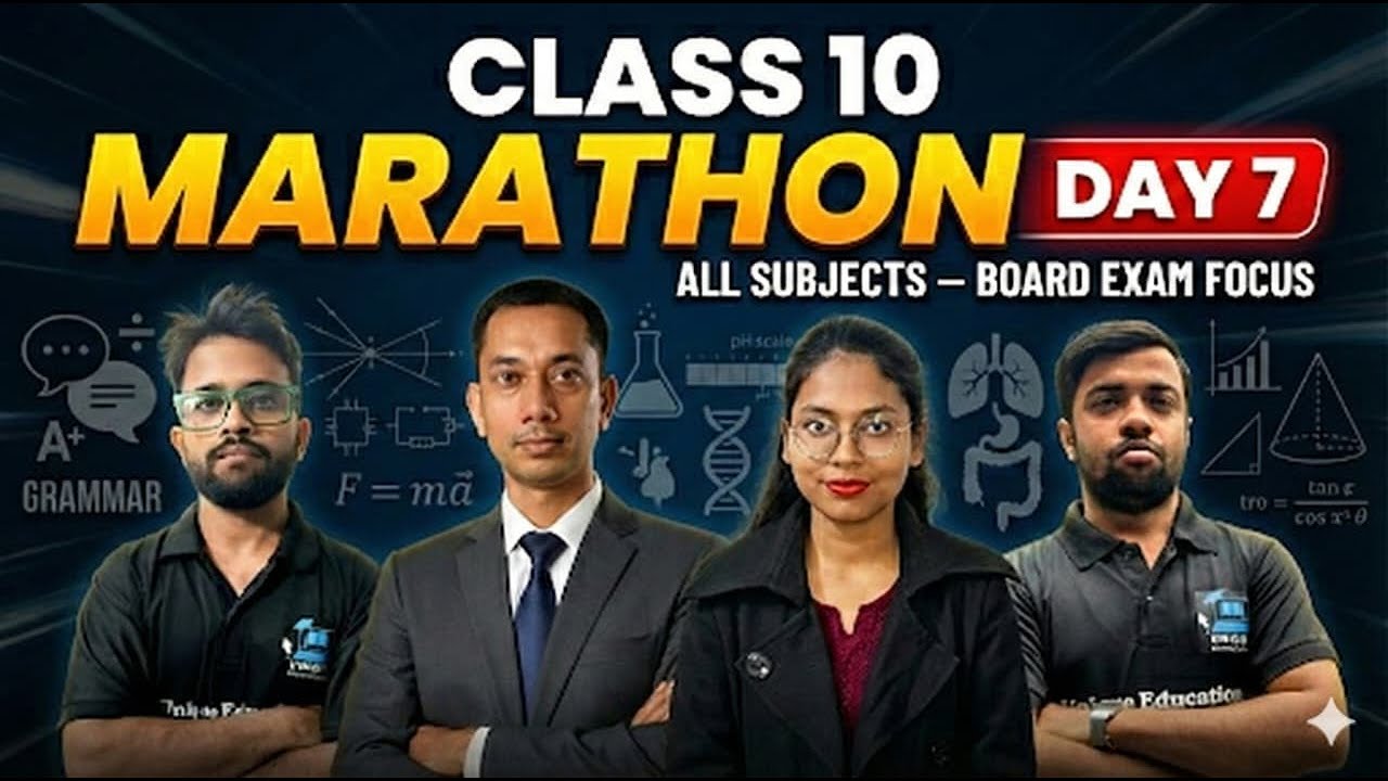 Class 10 Marathon Day 7 🔥 | All Subjects | Board Exam Focus | One Shot Revision