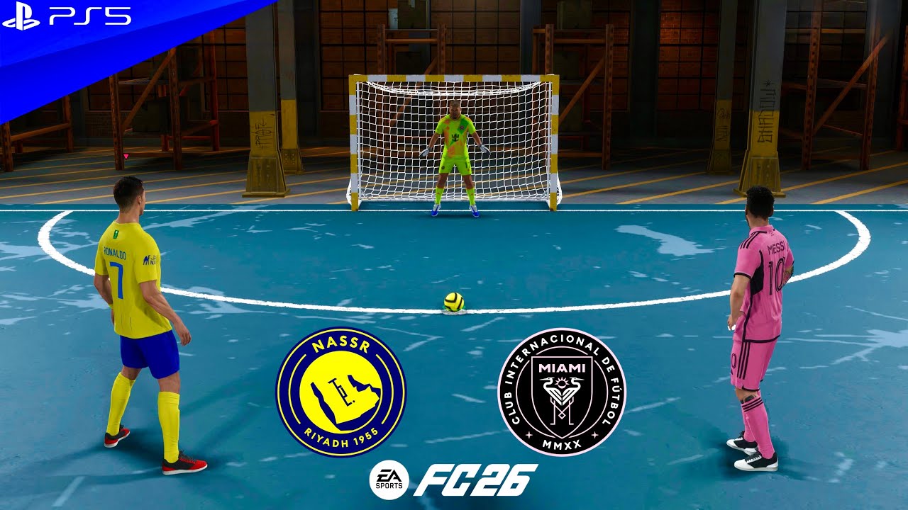 FC 26 VOLTA FOOTBALL | RONALDO MESSI NEYMAR MBAPPE HAALAND VINI JR | AL NASSR VS INTER MIAMI - PS5