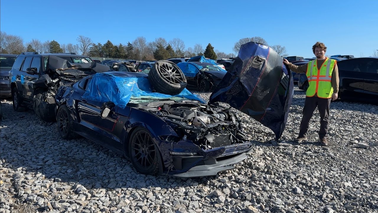 Destroyed Wrecked 2018 Ford Mustang Supercharged Roush At Salvage Auction Scrap life garage Bought