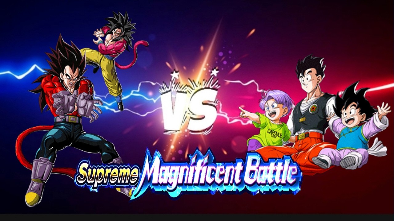 SUPREME MAGNIFICENT BATTLE STAGE 31 LR INT SSJ4'S VS GOHAN,  GOTEN, AND TRUNKS!!!(DBZ:DOKKAN BATTLE)