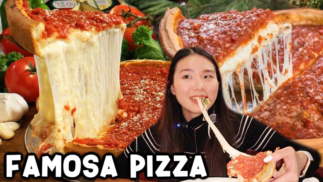 PROBANDO LA PIZZA MÁS FAMOSA DE CHICAGO | TRYING THE FAMOUS DEEP DISH PIZZA CHICAGO|  CocoChickyy