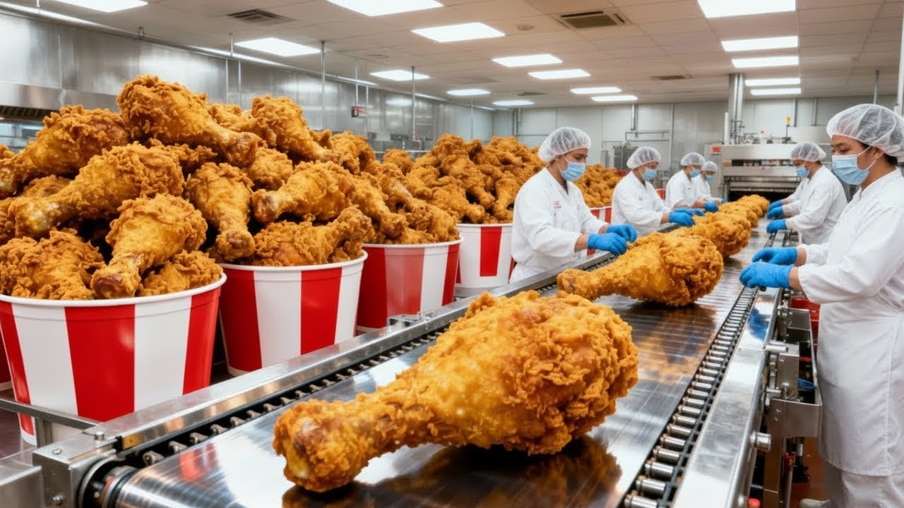 Inside a Modern KFC Production Line: From Fresh Chicken to Crispy Golden Perfection (Full Process)