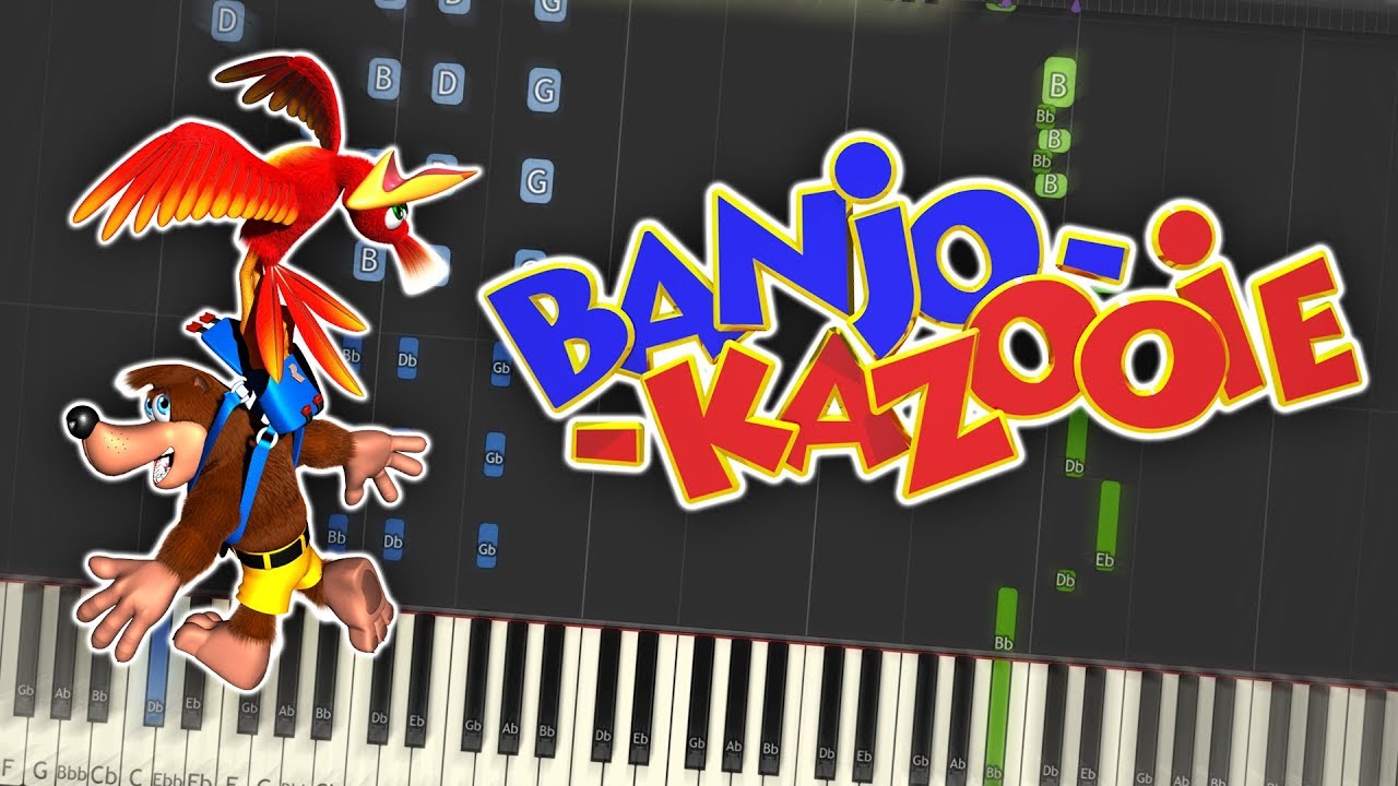 Banjo Kazooie - Freezeezy Peak Theme Piano Tutorial Synthesia