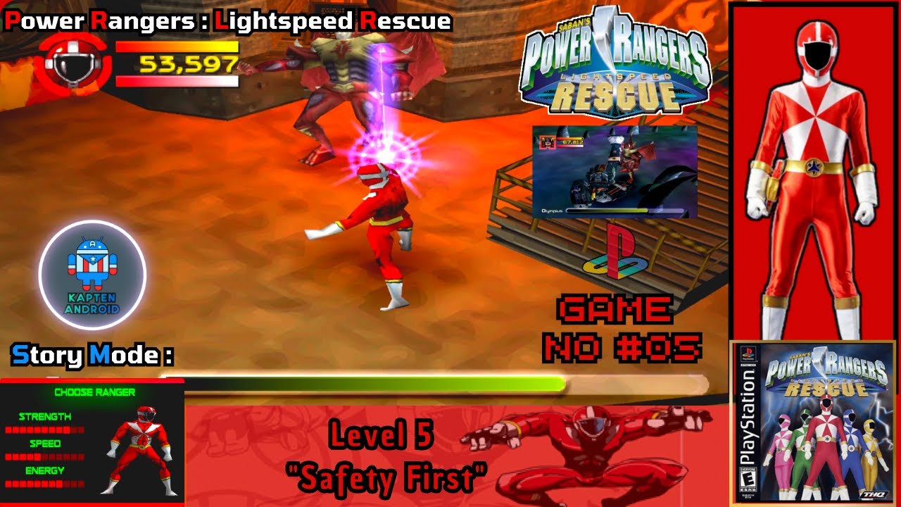 Power Rangers Lightspeed Rescue PS1 - Level 5: Safety First