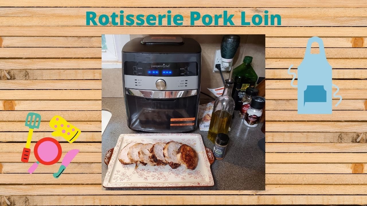 Rotisserie Pork Loin In The Pampered Chef Deluxe Air Fryer | Kid Approved!