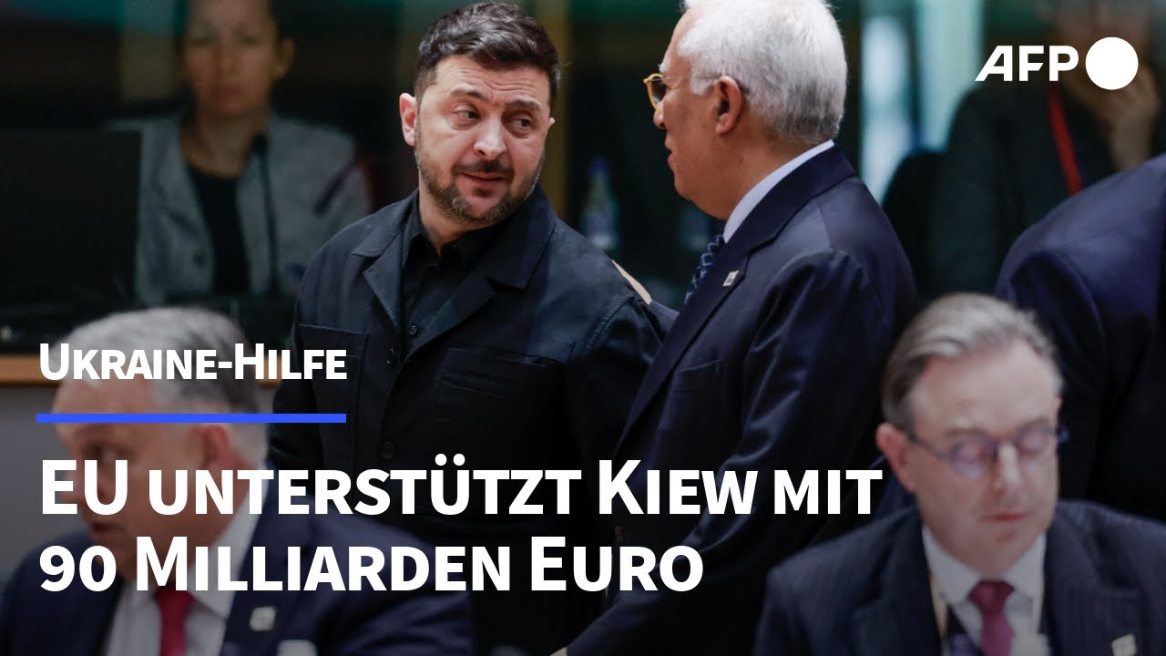 EU-Staaten beschlie&szlig;en weitere Ukraine-Hilfen &uuml;ber 90 Milliarden Euro | AFP