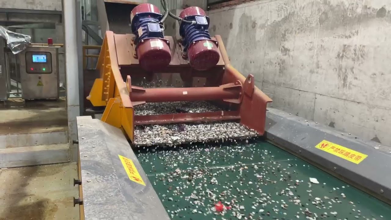 Eddy Current Separator for Aluminum Recycling from Glass Bottle Scrap.