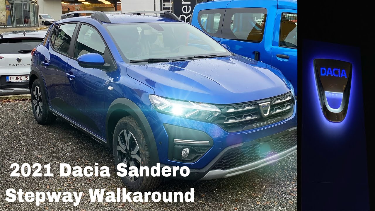 NEW Dacia Sandero Stepway 2021 Iron Blue Alloy wheels vs Standard