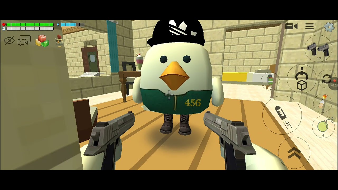 Jogando chicken gun apocalipse zumbi 
