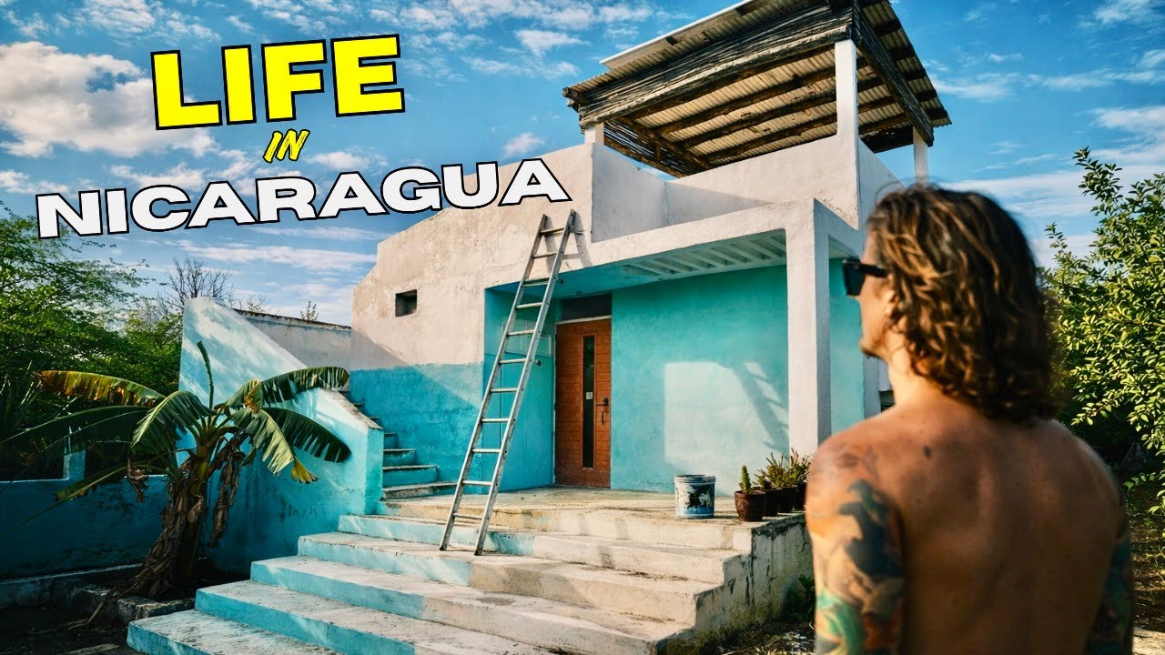 OUR BEACH LIFE IN NICARAGUA | SURF, SIMPLE LIVING & HOUSE PROGRESS #nicaragua #nicaragualiving