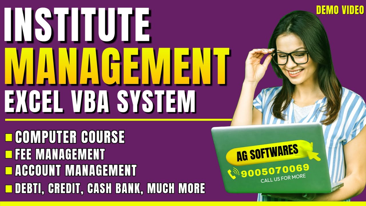 Institute Management system in excel vba | Computer Centre Software | Coaching Centre Software | 