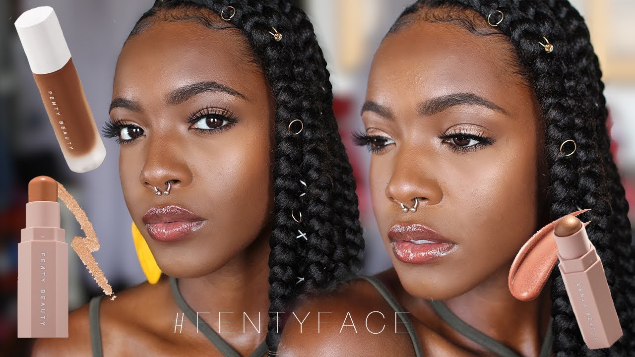 #MelaninOnFleek Fenty Beauty Soft Glam Makeup Tutorial + 7 Hour Wear Test On Oily Skin WOC