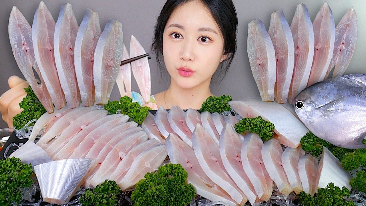 ASMR MUKBANG | Сашими С Серебряным Окунем🐟🤍 Сырая Рыба (масляная Рыба) | eating | Real Sound Mukbang