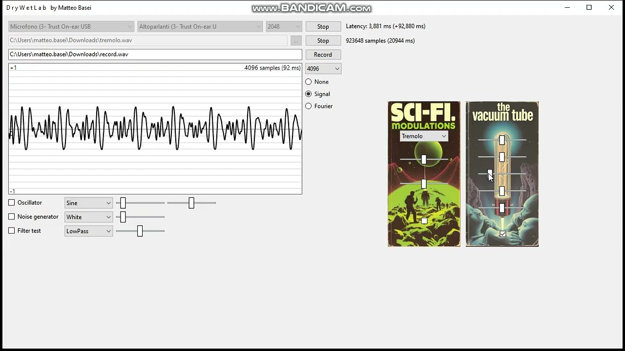 DryWetLab: overdrive + tremolo