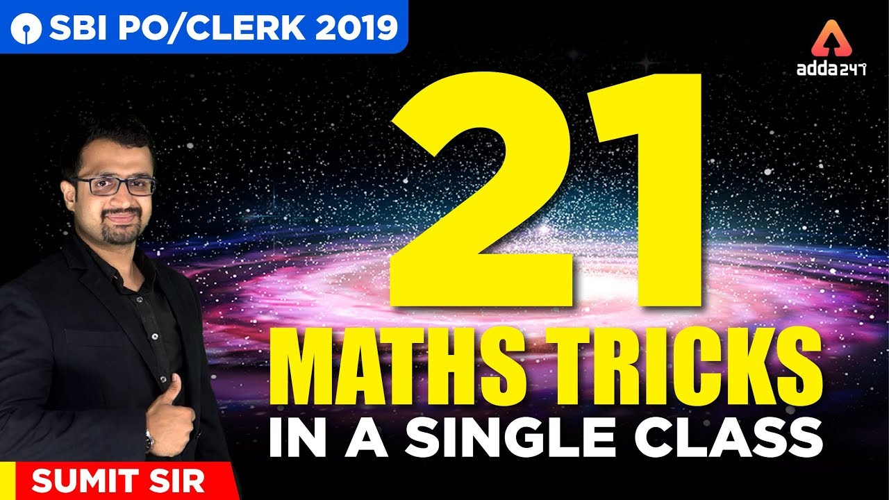 SBI PO/Clerk 2020 | 21 Maths Tricks in a Single Class  | Sumit Sir | 8:00 PM