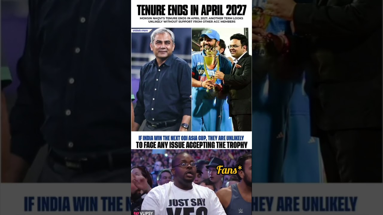 Mohsin Naqvi's tenure as ACC President ends in April 2027, and the next Asia Cup🇮🇳🏆#shorts