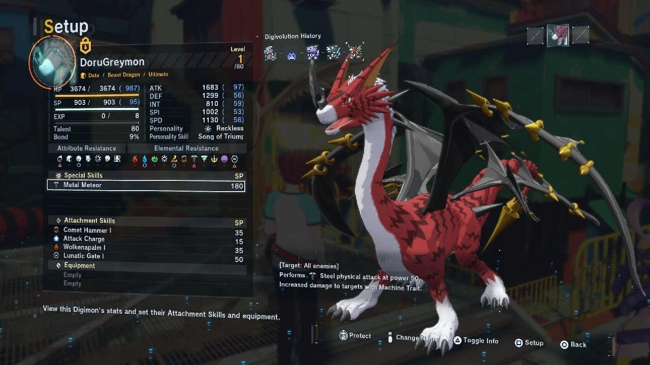 Digimon Story Time Stranger Dorumon Digivolution to Dorugreymon