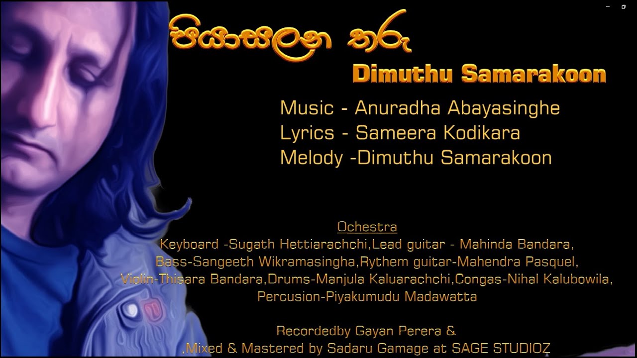 Dimuthu Samarakoon -Piyasalana tharu (පියාසලන තරු) Official lyrical video.