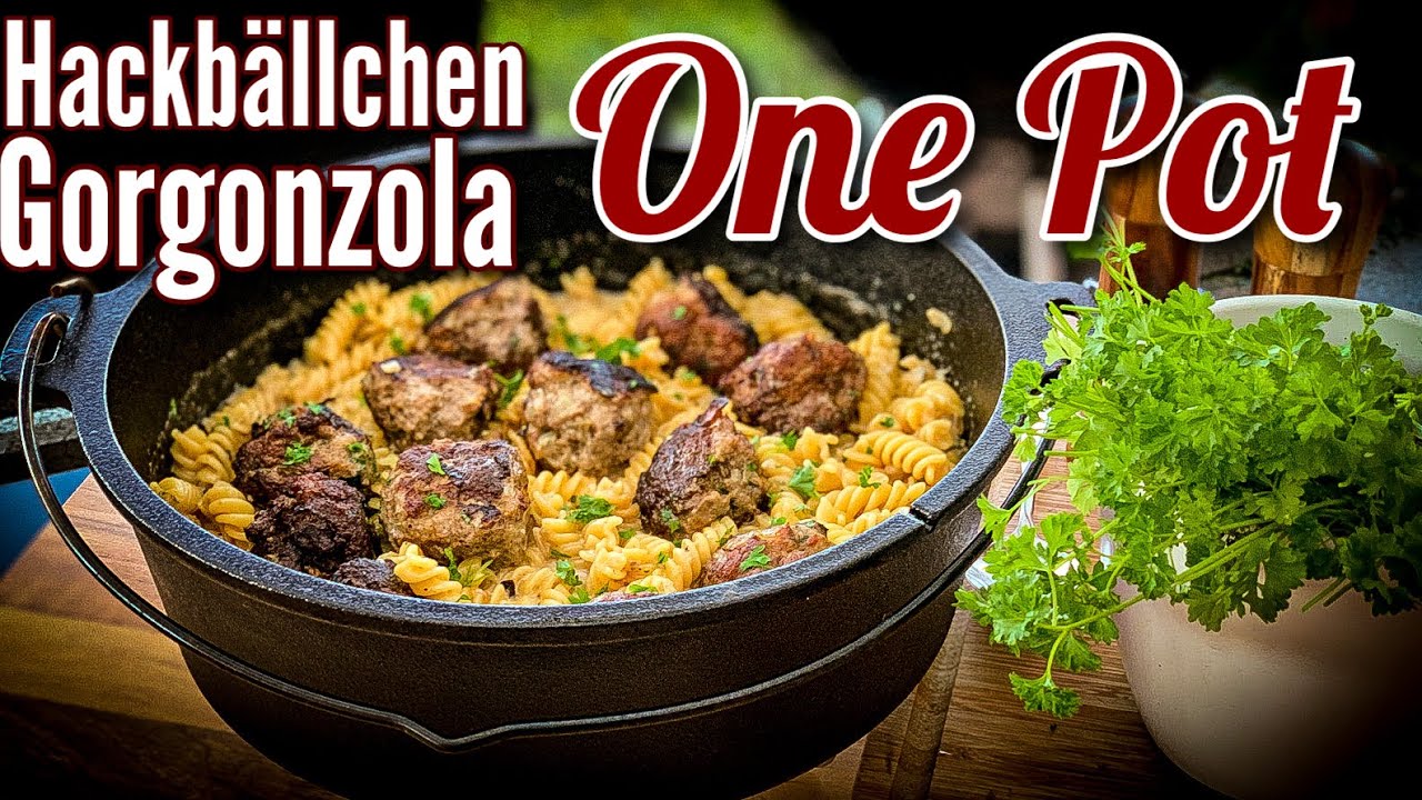 Gorgonzola Sahne Hackbällchen One Pot Rezept aus dem Dutch Oven  - Unfassbar lecker 😋‼ #OnePot