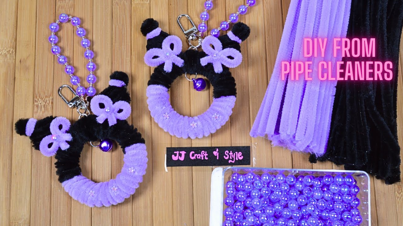 💜 DIY KUROMI KEYCHAIN 💜 | Learn How to make keychain with chenille wire