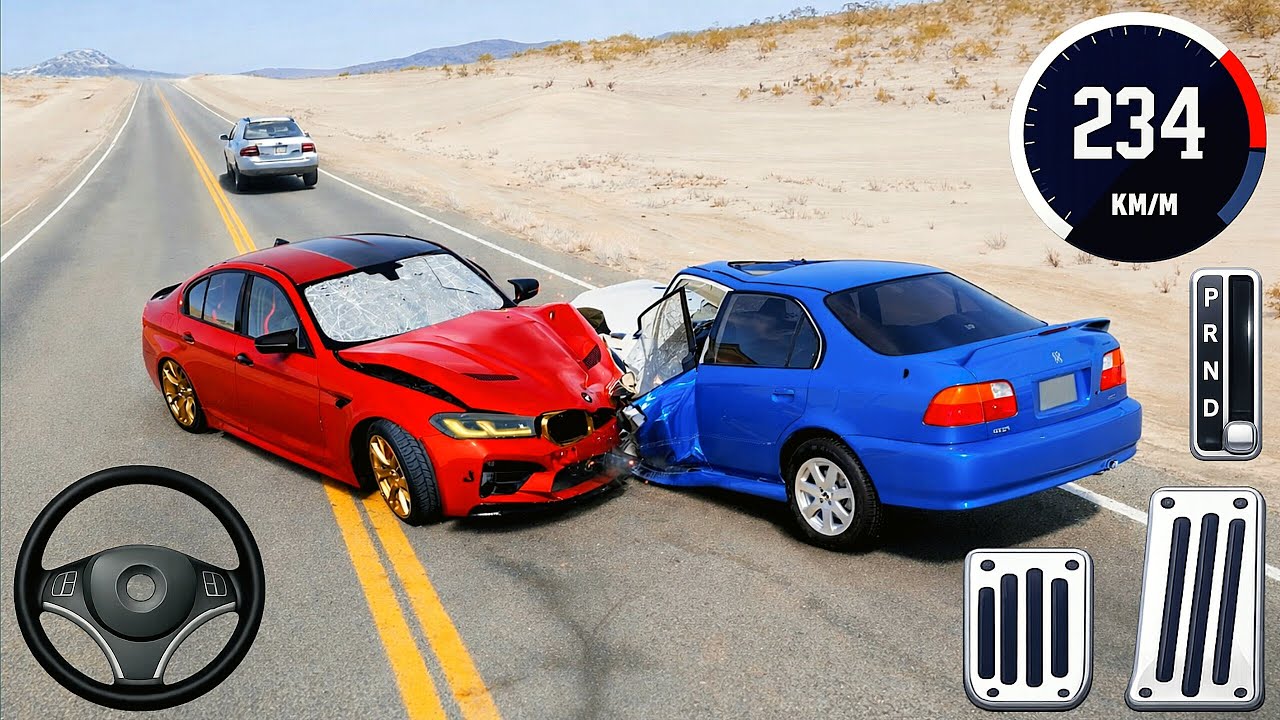 Mega Ramp Car Crash Simulator 3D - Real Car Crash Simulator - Android GamePlay