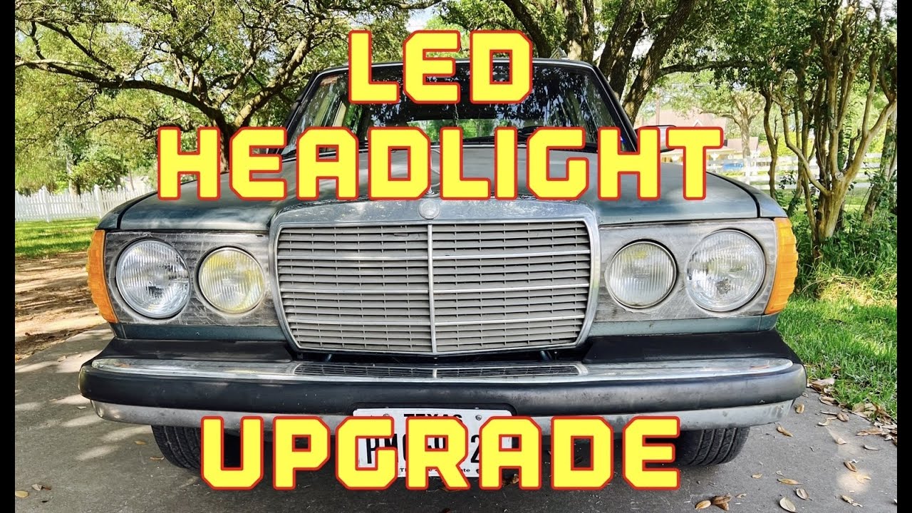 W123 Mercedes LED Headlight Upgrade