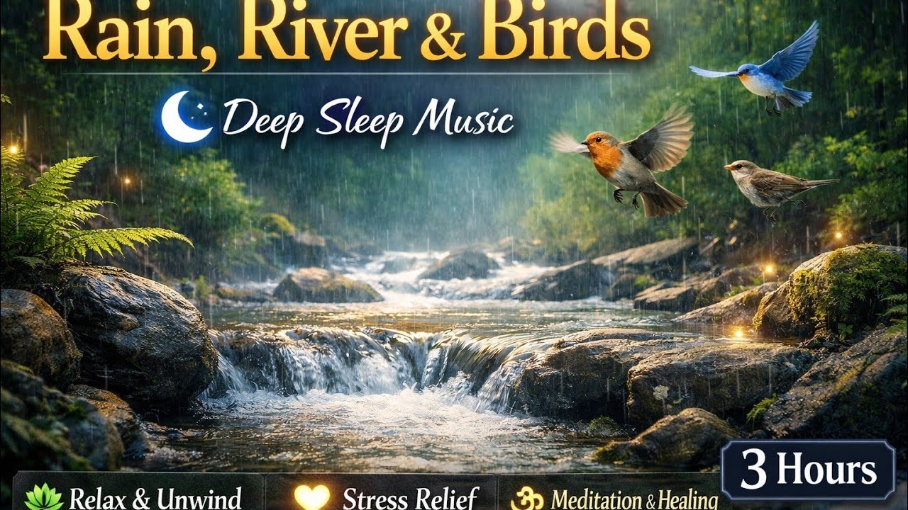 Deep Sleep Relaxation & Meditation Music – Nature Sounds, River, Forest, Stress Relief, Focus & Calm