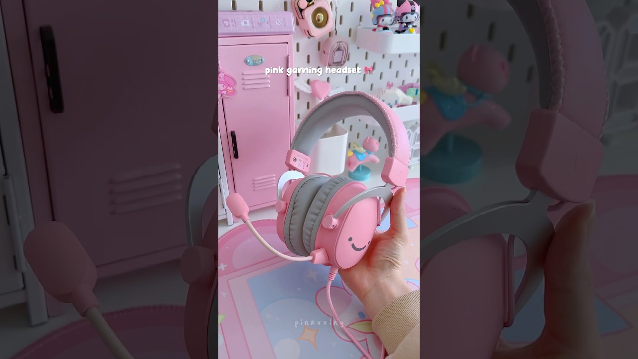 cute gaming headset 🎀 fifine H9 #kawaii #kawaiipink #pinkaesthetic #shorts