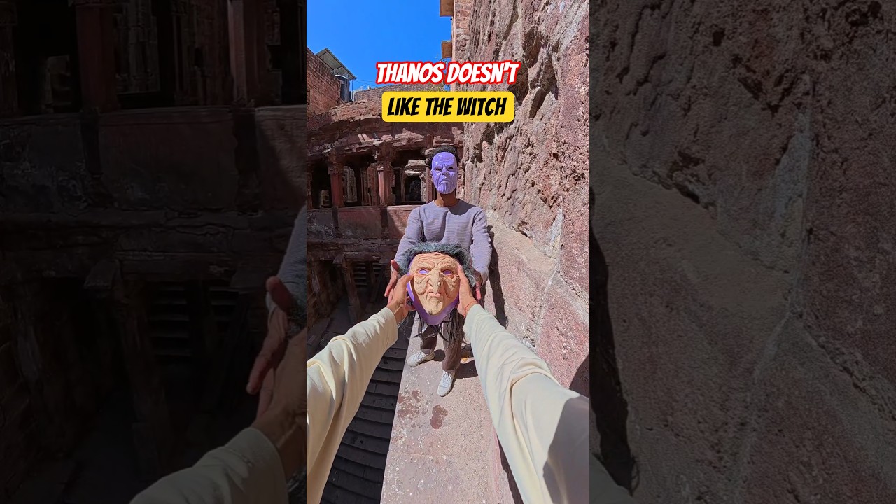 Thanos Doesn't Like Witch😱💦#parkour#spiderman#water#jump#support#viral#jodhpur#india #pov#funny
