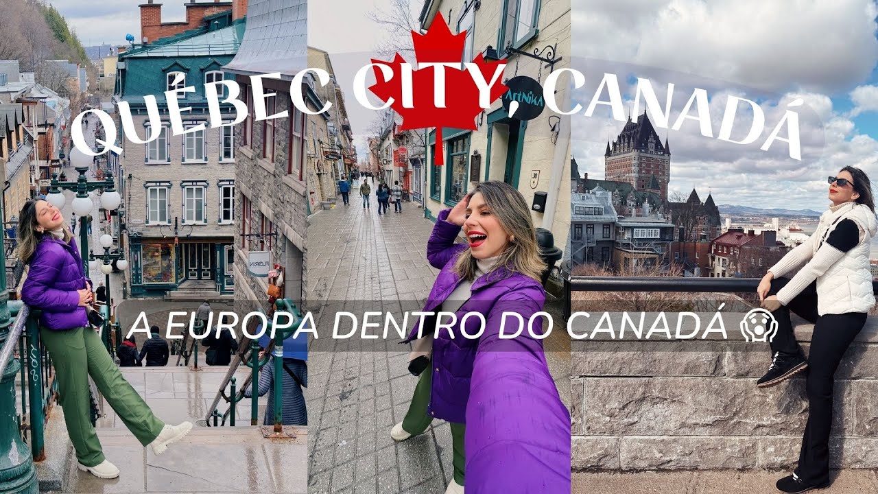 O que fazer em QUÉBEC CITY? 🇨🇦 Essa cidade é a EUROPA dentro do CANADÁ 😍😱 Francês, comida boa e mais
