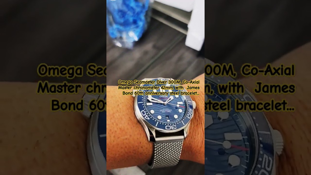 Seamaster DIVER 300M, 42MM. James Bond 60th anniversary steel bracelet.