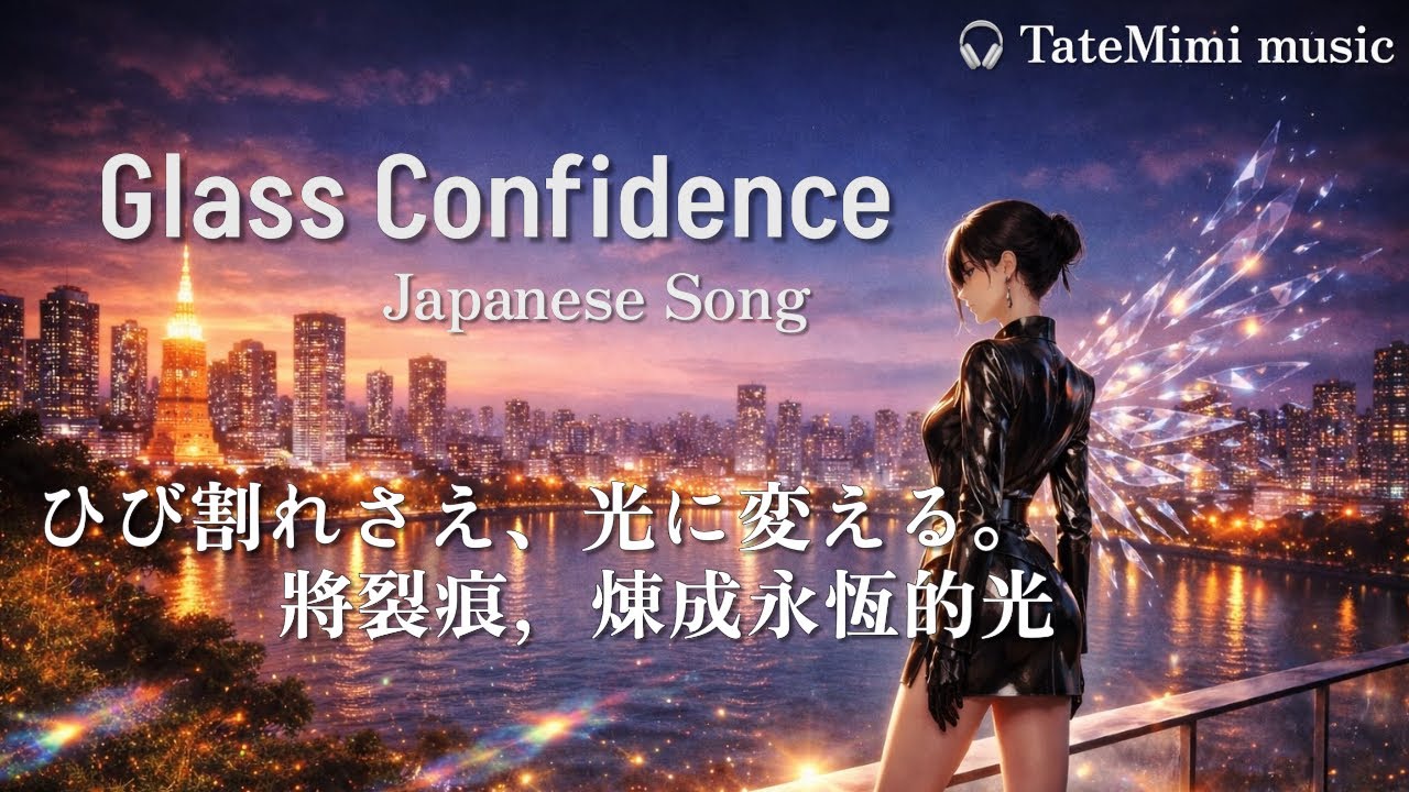 🎧J-Pop 《Glass Confidence 透徹綻放》ひび割れさえ、光に変える。 將裂痕，煉成永恆的光｜日本語の曲 TateMimi music