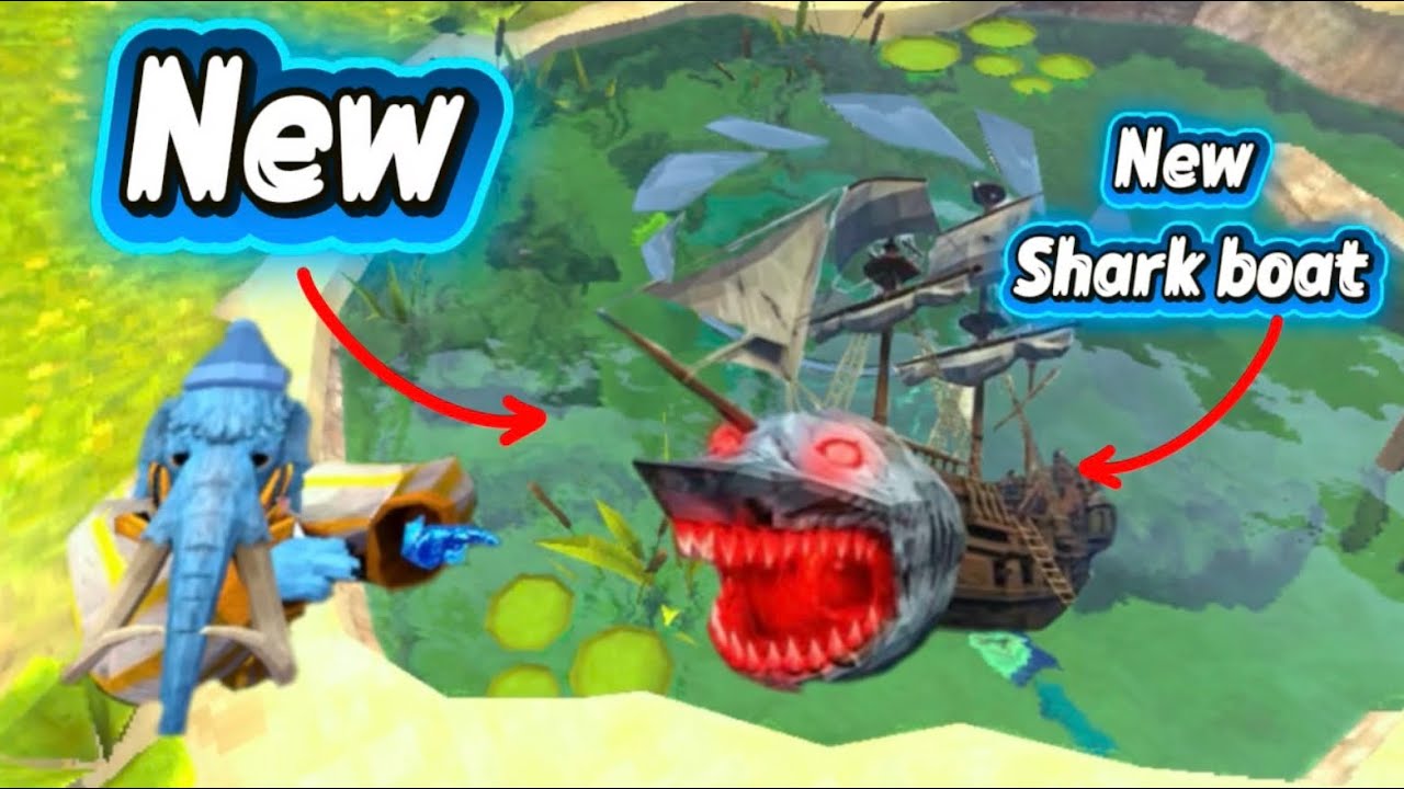  Animal company added a brand new megalodon boat.￼ you can fish while the boat moves along￼ the sea￼