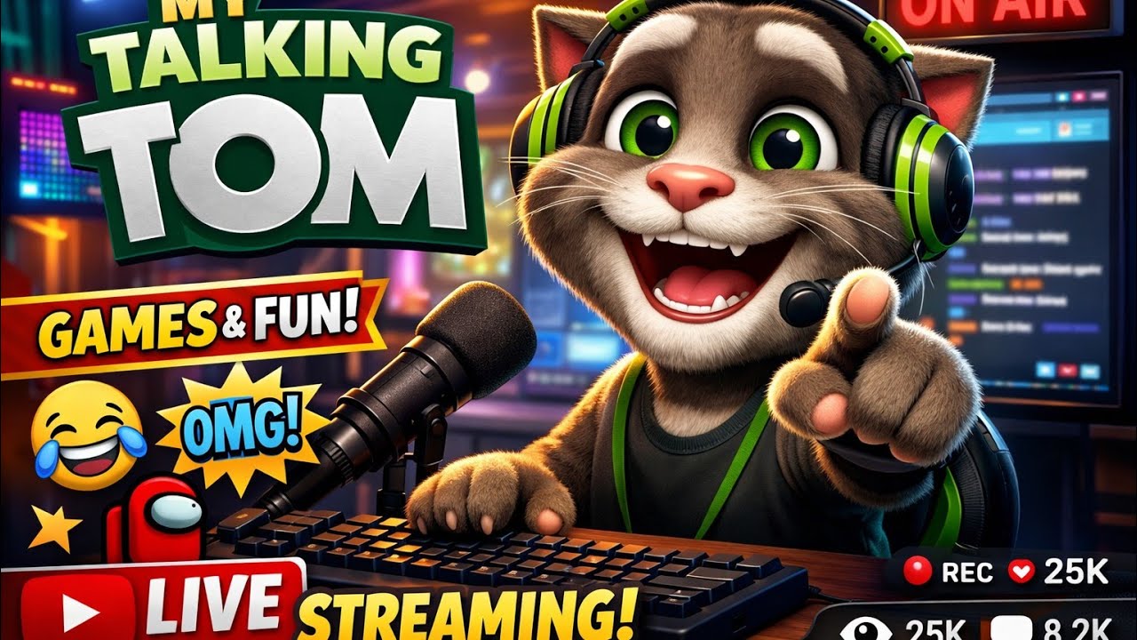 My talking tom 😂 funny video streaming #livegaming #gaming 